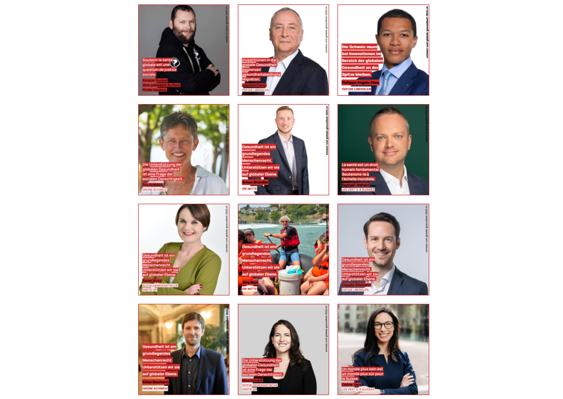 Élections fédérales 2023 : Comment les candidats voient-ils le rôle de la Suisse dans la coopération internationale en matière de santé ?